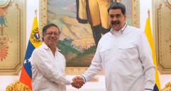 El presidente Gustavo Petro lleva dos viajes a Caracas para reunirse con Nicolás Maduro. En septiembre de 2022 también viajó a la frontera con Venezuela para la reapertura de ese paso. FOTO cortesía 