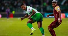 Alfredo Morelos, goleador de Atlético Nacional es uno de los líderes que tienen el cuadro verdolaga para buscar la final. FOTO MANUEL SALDARRIAGA