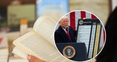 Donald Trump fue uno de los presidentes que más popularizó la palabra arancel en este 2025. FOTOS: Camilo Suárez Echeverry y Getty