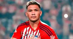 El delantero barranquillerio Teófilo Gutiérrez anotó el gol que le dio la victoria al elenco Tiburón. Foto: Atlético Junior