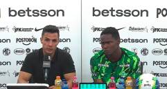 Lucas González y Neider Parra en rueda de prensa. FOTO: Captura de vídeo