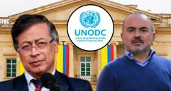 El presidente Gustavo Petro y el ministro de Justicia, Jorge Iván Cuervo. Foto: composición EL COLOMBIANO