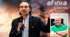 Adelante el exconcejal de Medellín Miguel Quintero Calle. Atrás, el alcalde del Distrito Federico Gutiérrez. FOTO: EL COLOMBIANO
