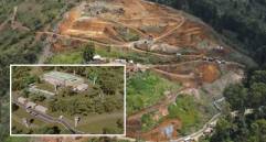 Adelante, render de como quedará la cárcel de sindicados. Atrás, el lote donde se erige el presidio. FOTOS: Cortesía.