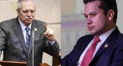 Iván Name y Andrés Calle, expresidentes del Congreso vinculados al caso UNGRD. Foto: Colprensa