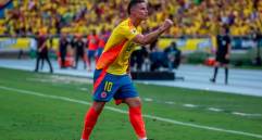 El volante colombiano James Rodríguez es uno de los goleadores del seleccionado nacional en eliminatorias: suma once celebraciones. FOTO: JUAN ANTONIO SÁNCHEZ