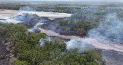 El incendio forestal ha consumido un área que es declarada Reserva de la Biosfera por la Unesco. Foto: Gobernación de Magdalena