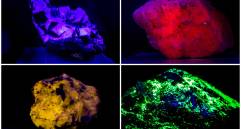 Muestras de minerales fluorescentes del Museo de Geociencias, abierto al público de forma gratuita. FOTOS Julio César Herrera