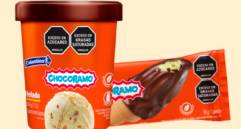 El vaso litro y el cono, dos de las presentaciones en las que está disponible el helado de Chocoramo. FOTO: Cortesía
