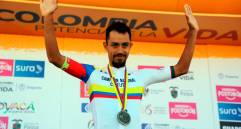 Dani Martínez, 4 veces campeón nacional de contrarreloj, ha hecho su carrera en Europa. Ya cumple 10 años en ese continente. Estuvo en el Team Colombia, Wilier, EF, Ineos y ahora defiende al Bora. FOTO FEDECICLISMO
