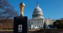 Este es el trofeo de la Copa Mundo, ganado por última vez por Argentina en Catar-2022. FOTO: GETTY