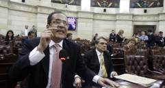 El representante Carlos Arturo Piedrahita, durante una de las discusiones en el Congreso. FOTO: Colprensa-Diego Santacruz.