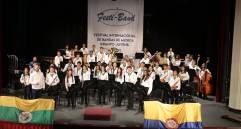Banda Sinfónica de la Institución Educativa Isolda Echavarría de Itagüí, durante su presentación en República Dominicana. FOTO: Cortesía.