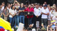 Marcha del 1° de Mayo con la visita del Presidente Gustavo Petro a Medellín. Foto: Manuel Saldarriaga Quintero.