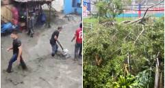 Autoridades reportaron una tormenta eléctrica en Medellín y el Valle de Aburrá, además de algunos otros municipios de Antioquia. FOTO: Alcaldía de Medellín y cortesía Denuncias Antioquia y de video de redes sociales