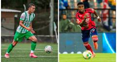 Felipe Marín, de Atlético Nacional, y John Edwuin Montaño, del DIM, son dos sorpresas del segundo semestre. FOTO Cortesía y Manuel Saldarriaga