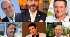 Arriba de derecha a izquierda: Carlos Mejía, Abelardo de la Espriella; Jorge Jaller. Abajo, derecha: Mauricio Tobón; Mauricio Gaona; Alejandro Ordóñez. Foto: Colprensa y redes sociales