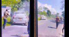 El atentado ocurrió el 5 de febrero, en el trayecto entre los municipios de Fortul y Tame, Arauca. Foto: captura de video.