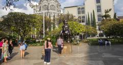 Aspecto de la Plaza Botero, ubicada en el Centro de Medellín. FOTO: Esneyder Gutiérrez