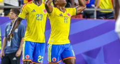 El jugador figura del Palmeiras de Brasil anotó el primer tanto del partido a favor de Colombia. 1-0 le gana la tricolor a Ghana en Kansas. FOTO: Juan Antonio Sánchez