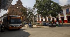 Parque, iglesia y algunas de las calles principales del municipio de Remedios. FOTO Esteban Vanegas Londoño.