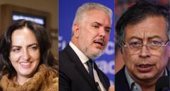 Figuras políticas como María Fernanda Cabal, Iván Duque y el presidente, Gustavo Petro se manifestaron ante el triunfo de José Kast como nuevo presidente de Chile. FOTO: Colprensa.