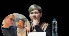 Verónica Alcocer fue recibida en Suecia por su mejor amiga. Fotos: Colprensa y diarios sueco Expressen