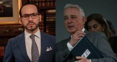 El precandidato Abelardo de la Espriella y el expresidente Álvaro Uribe. FOTO: COLPRENSA