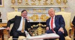 Gustavo Petro y Donald Trump en reunión en la Casa Blanca el pasado 3 de febrero. Foto: Presidencia