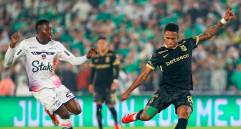 Imágenes del último partido entre Nacional y Fortaleza, que terminó en goleada 5-1 a favor del conjunto verdolaga. FOTO COLPRENSA