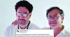 El candidato presidencial del Pacto Histórico, Iván Cepeda, y el presidente de la República Gustavo Petro. FOTO CORTESÍA