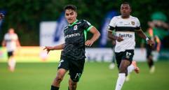 Atlético Nacional ganó en su visita a Internacional de Bogotá en la ida de los playoffs de cuartos de final de la Liga. Rengifo marcó el gol del triunfo verdolaga. FOTO: COLPRENSA