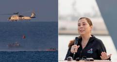 Asi fueron las maniobras de extracción de los astronautas al salir de la cápsula. Liliana Villareal, a la derecha, dirigió toda esta operación. FOTOS Cortesía Nasa / Joel Kowsky / Isaac Watson