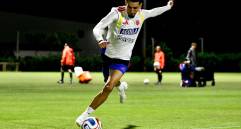 Daniel Muñoz en un entrenamiento con la Selección Colombia. FOTO: Tomada de redes sociales @FCFSeleccionCol