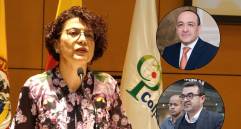 Irma Solangel Torres, mencionada en el escándalo de la UNGRD. Foto: Colprensa y redes sociales. Arriba. Vladimir Fernández, abajo, Olmedo López.