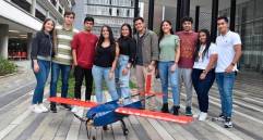 Esta será la segunda participación de los estudiantes de UPB en el mundial de drones. FOTO: CORTESÍA DBF Medellín Team