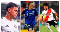 Nicolas Rodríguez, Santiago Arias y Milton Casco están muy cerca de Nacional. FOTOS CORTESÍA ORLANDO CITY, CINCINNATI Y RIVER PLATE