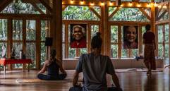 El ashram Vanadurga es uno de los templos de yoga y meditación que se han propagado por San Rafael, dándole una nueva vocación turística al municipio, que es cuidadosa del medio ambiente y de los vecinos. Hay voluntarios de todo el mundo fascinados con la riqueza natural de la zona que durante años estuvo en manos de delincuentes FOTOS: Julio Herrera