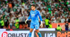 El arquero Washington Aguerre fue la gran figura del empate entre Nacional y DIM en el clásico paisa por la ida, en la final de la Copa Betplay. FOTO MANUEL SALDARRIAGA 