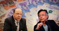 Germán Ávila, ministro de Hacienda; y Gustavo Petro, presidente de Colombia. FOTO: Colprensa.