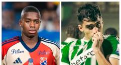 Halam Loboa y Juan Manuel Rengifo, presente y futuro de Medellín y Nacional. FOTOS DIM Y NACIONAL