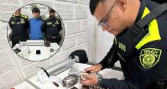 El hombre, de 29 años, intentó pasar desapercibido pero fue atrapado con 800 gramos de droga. FOTO: Cortesía Alcaldía de Medellín
