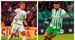En la imagen aparecen Dayro Moreno y Edwin Cardona, dos referentes de Once Caldas y Nacional en la Liga que inicia este viernes. FOTOS JUAN ANTONIO SÁNCHEZ Y MANUEL SALDARRIAGA