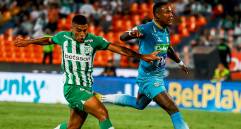 Emilio Aristizábal hizo 12 goles con Fortaleza y podría ser jugador importante para Nacional en 2026, aunque analizan la opción de que vaya a otros clubes. FOTO JAIME PÉREZ