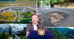 La ampliación del José María Córdova y la autopista Medellín - Bogotá, proyectos férreos y los puntos pendientes de las 4G le quedarán pendientes al próximo Gobierno Nacional. FOTOS El Colombiano y Colprensa