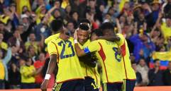 El festejo de una nueva victoria de Colombia en el Sudamericano Sub-20. FOTO CORTESÍA FCF