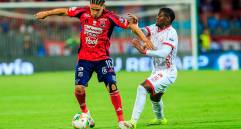 Daniel Cataño regresó a sumar minutos con el DIM en el partido contra América. Puso la asistencia para el gol de la victoria. FOTO: CAMILO SUÁREZ