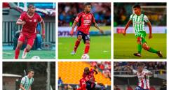 En la imagen aparecen, arriba, Josen Escobar, Halan Loboa y Juan Manuel Rengifo; abajo, Felipe Marín, Gerónimo Mancilla y Joel Canchimbo. FOTOS EL COLOMBIANO Y CORTESÍA NACIONAL, AMÉRICA Y JUNIOR