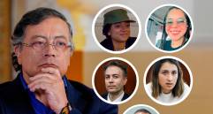 De izquierda a derecha: Juliana Guerrero, Verónica Guerrero, Ricardo Roa, Daniel Quintero y Laura Sarabia. FOTO: COLPRENSA