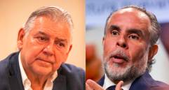 Jaime Alberto Cabal, presidente de Fenalco; Armando Benedetti, ministro del Interior. FOTO EL COLOMBIANO Y COLPRENSA. 